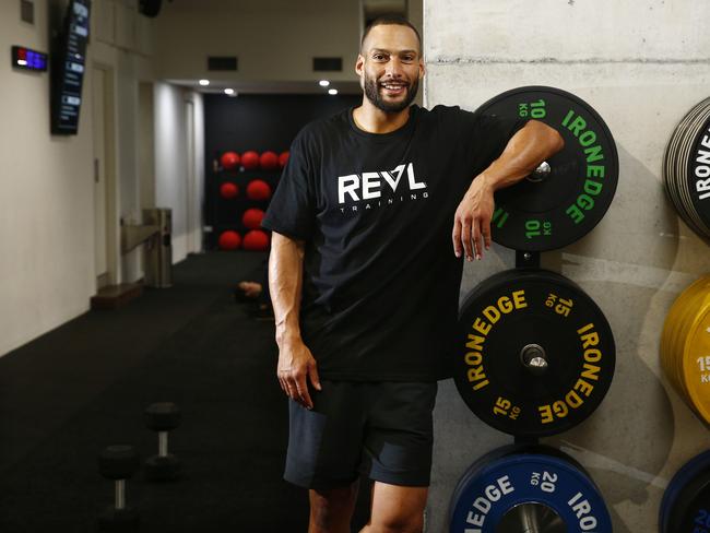 Former North Melbourne and Hawthorn AFL Player Josh Gibson at REVL training studio in Surry Hills. Picture: John Appleyard