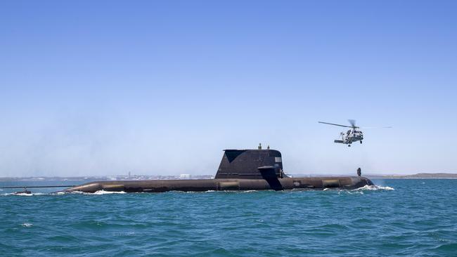 We need to upgrade: the Collins Class HMAS Rankin in February. Picture: Getty Images