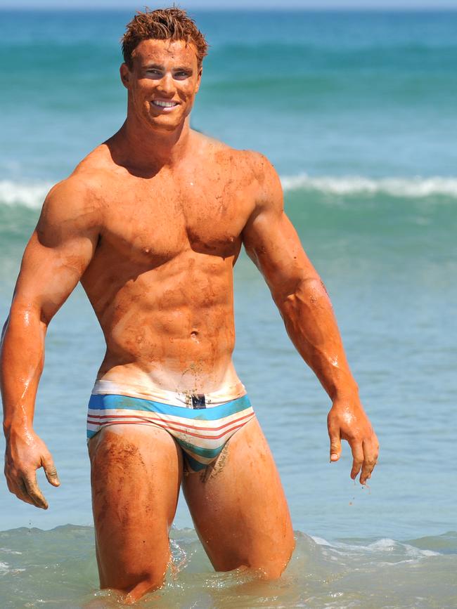 Calum Von Moger at Anglesea beach in 2009.