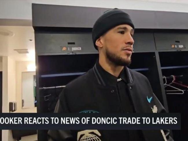 Booker reacts to Davis Doncic trade