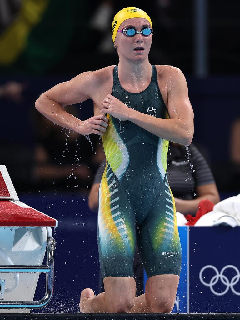 Ariarne Titmus rocking her suit. Photo by Sarah Stier/Getty Images