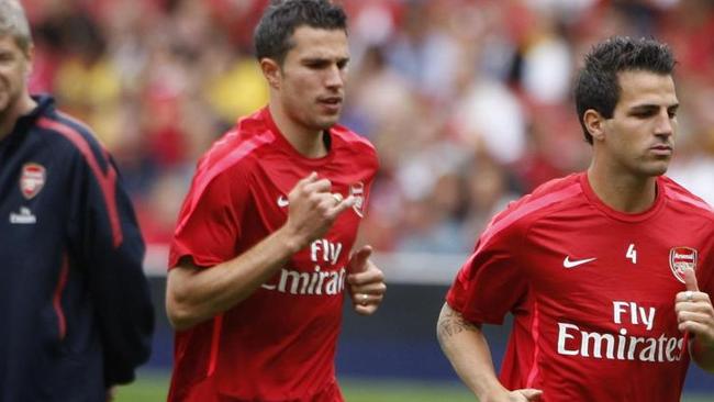 Arsenal's Cesc Fabregas (right) and Robin Van Persie, back in the day.