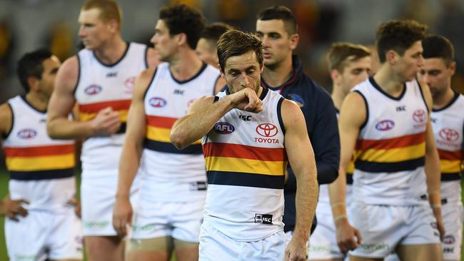 Richard Douglas and the Crows were hammered. Pic: AAP