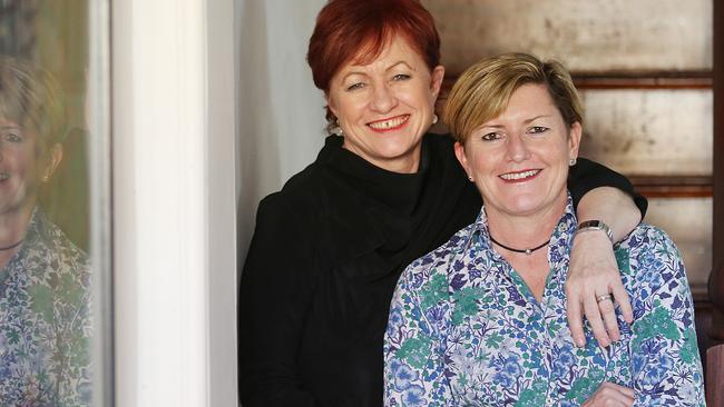 Virginia Edwards and partner City of Sydney Liberal councillor Christine Forster. Picture: AAO