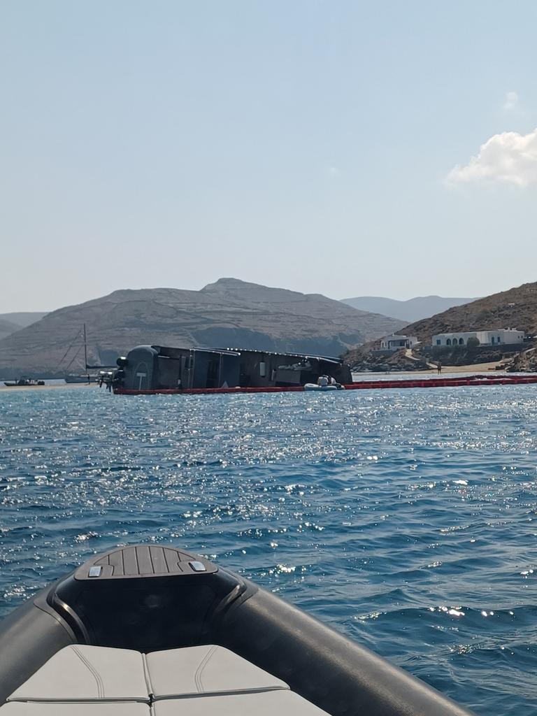 The incident happened on Friday off the Greek island Picture: SWNS/Mega