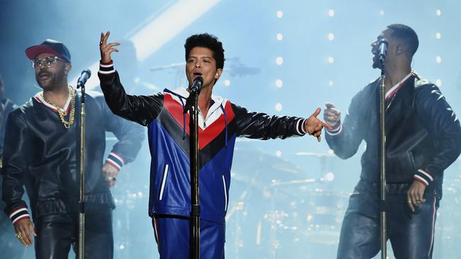 Bruno Mars has been winning comparisons to Michael Jackson with his spectacular concert performances. Picture: Kevin Winter/Getty Images.