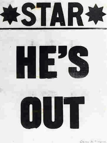 Star newspaper poster declaring the dismissal of Don Bradman