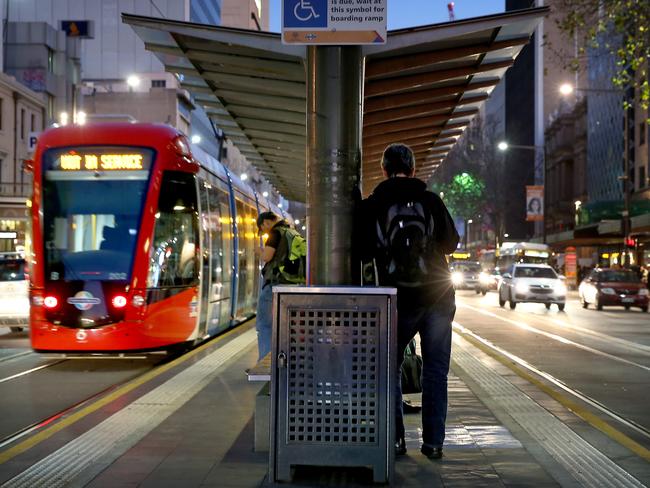 Trams will head down North Tce under an $80m network extension — but will the extension take passengers to the East End? Picture: Mike Burton