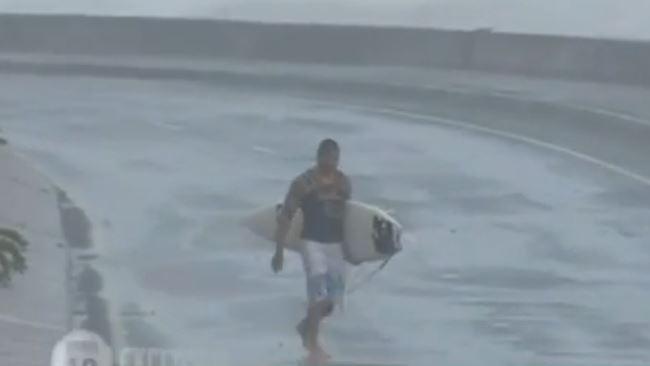 Cyclone Marcia: surfer at Yeppoon braves category 5 storm | news.com.au ...