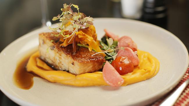 Raincheck Lounge’s roasted pork belly is perfect for a late-night nibble. Picture: MATHEW FARRELL