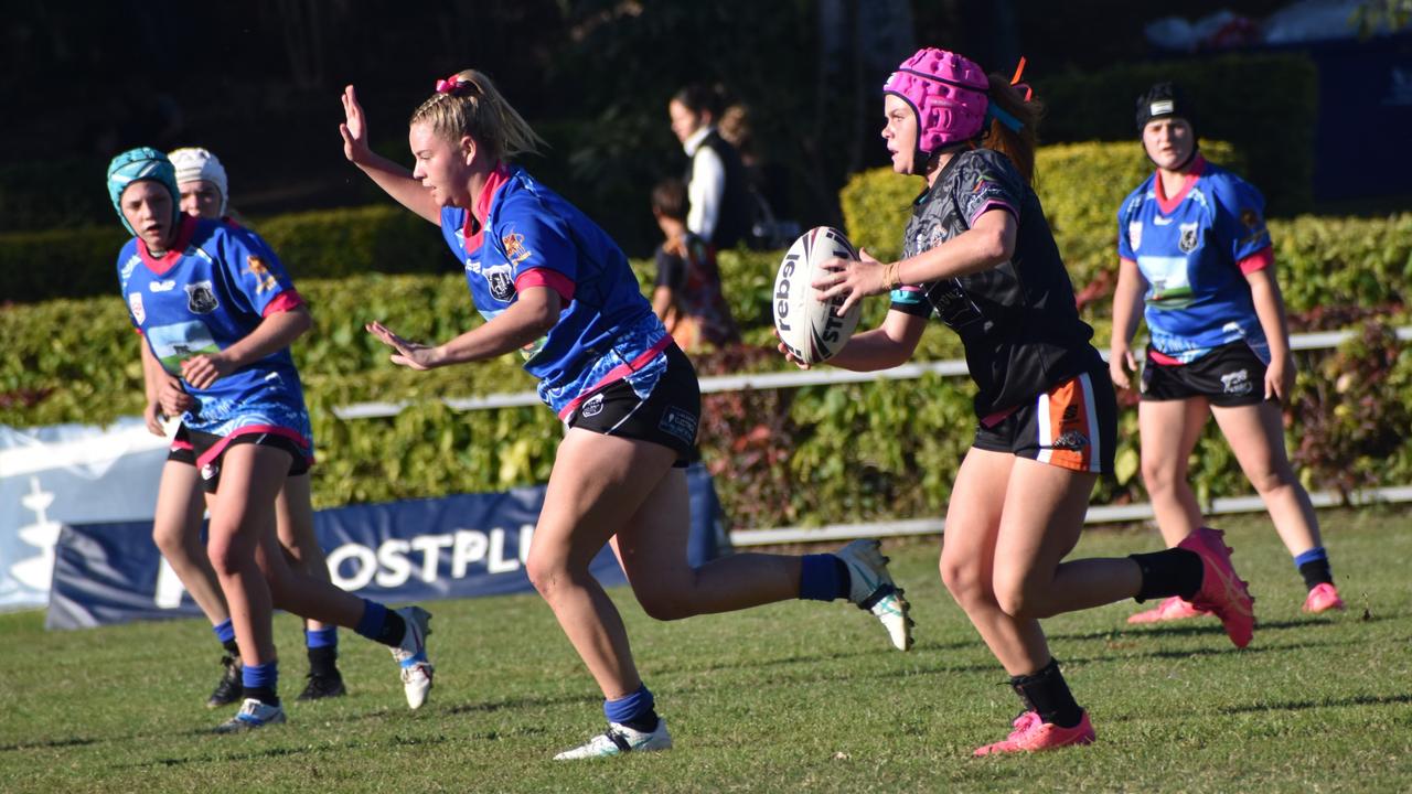 Rocky Junior League grand finals, under-17 girls, Rockhampton Tigers versus Norths, Rugby Park, on June 8, 2024.