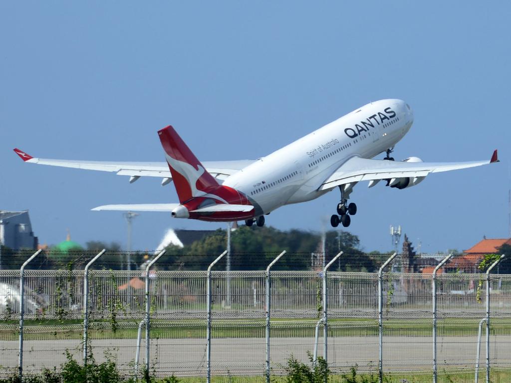 Qantas expects to resume flying to Covid-safe destinations from December, depending on Federal Government decisions. Picture: Sonny Tumbelaka / AFP