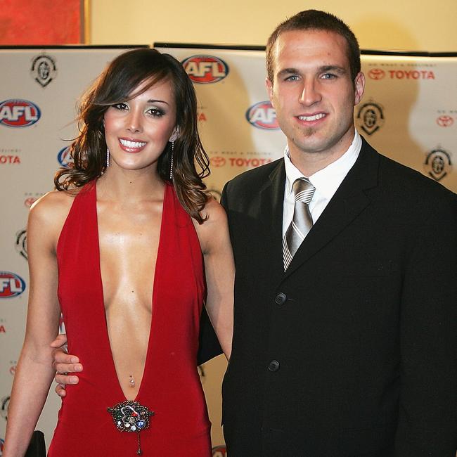 Rebecca Twigley and Chris Judd at the 2004 Brownlow Medal.