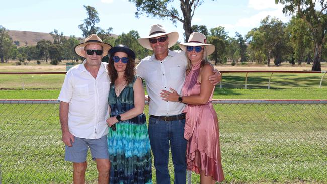 ALEXANDRA, AUSTRALIA - MARCH 16 2024 Jody, Paul, Jules and Andrew attend the 2024 Alexandra Picnic Cup Picture: Brendan Beckett