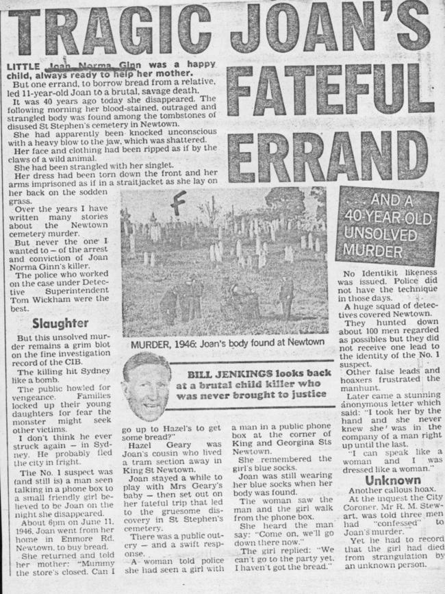 Forty years on, journalist Bill Jenkings wrote about the impact of the murder in Sydney, the police investigation and the false leads.