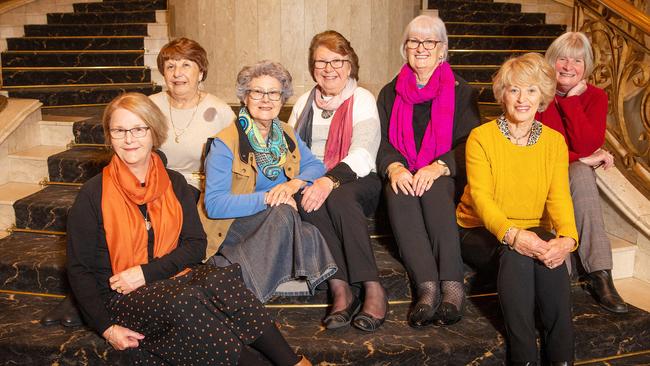 Helen Lynch, Glenda Jeffery, Margaret Leslie, Diane Southall, Margaret Peterson, Bev Assender and Elizabeth Stemborg at the Langham hotel this week. Picture: Mark Stewart