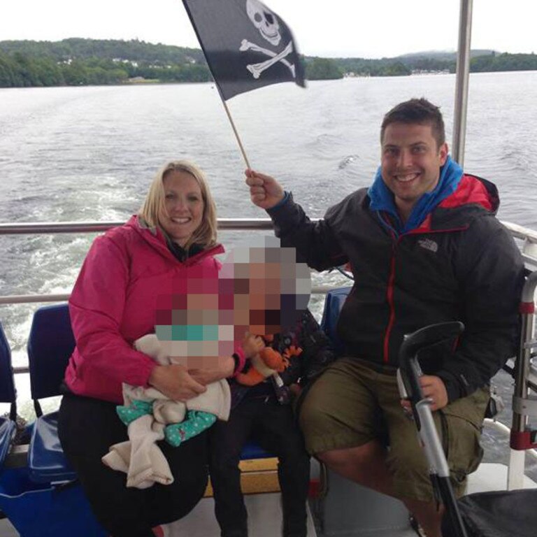 Helen Hancock, 39, who was stabbed to death, with her estranged husband Rhys Hancock, who has been charged with two counts of murder. Picture: Facebook