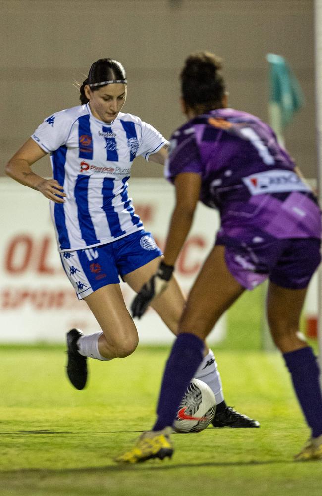 Action shots from the fifth annual GleNTi Cup between Hellenic AC and Darwin Olympic SC, June 3, 2025. Picture: Pema Tamang Pakhrin
