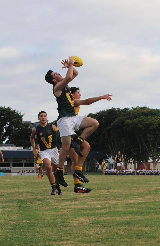 The big men fly - St Patrick's College and Villanova College.