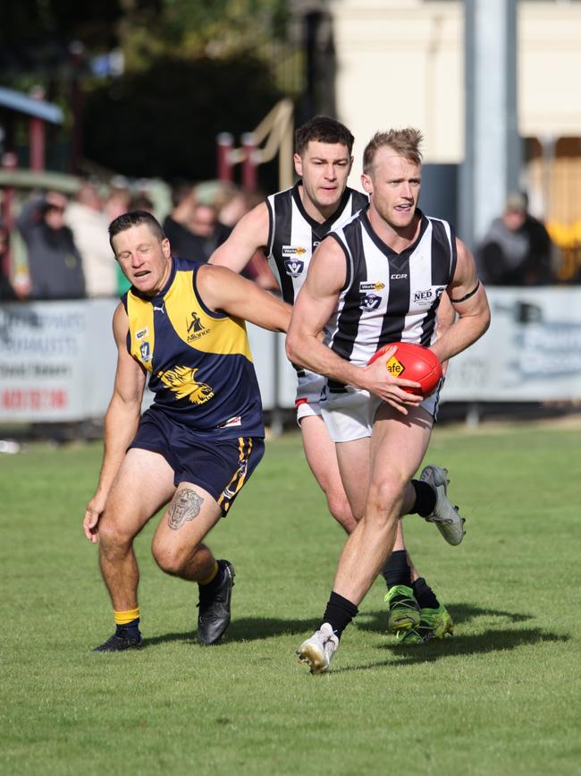 Former Carlton and Western Bulldogs player Will Hayes starred for Euroa in the Goulburn Valley league. Picture: Matthew Mills