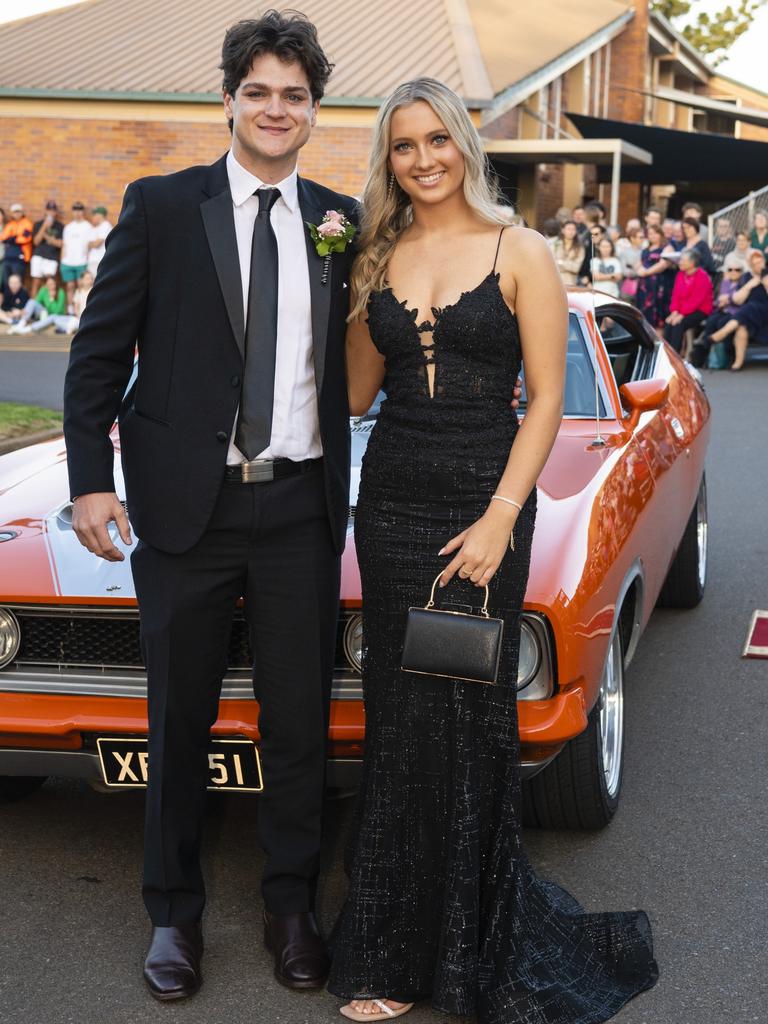 Graduate Liam Coverdale and partner Summer I'Anson at Concordia Lutheran College valedictory dinner red carpet arrivals at Redlands campus, Friday, September 16, 2022. Picture: Kevin Farmer