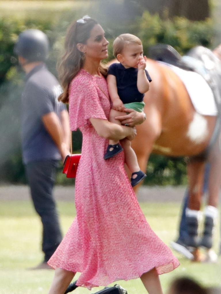 Kate in a $740 LK Bennett dress at the polo in 2019. Picture: Max Mumby/Indigo/Getty Images.