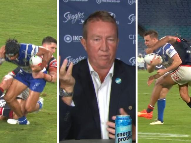 Trent Robinson wasn't a happy man. Photo: Fox Sports