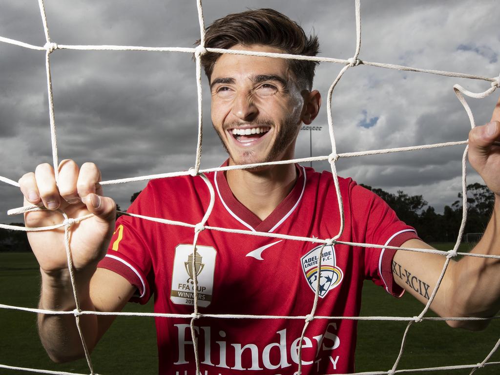 Josh Cavallo has praised Adelaide United’s decision to stage a Pride Game. Picture: Sarah Reed/Getty Images