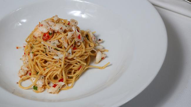 Crab angel hair pasta. Pictures: Rebecca Michael.