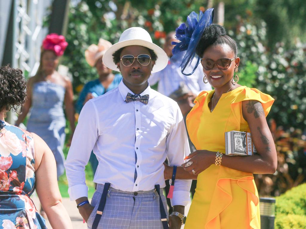 Covince Njera and Christine Mukiri at the 2021 Great Northern Darwin Cup. Picture: Glenn Campbell