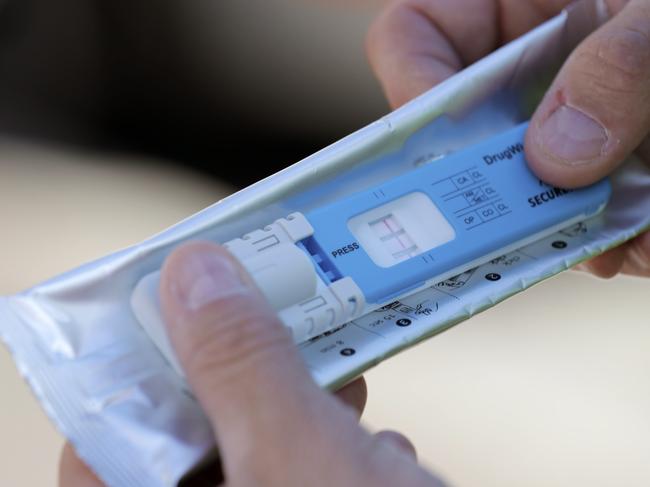 File photo: An example of a drug test kit similar to ones used in Queensland by the police for random drug testing. Picture: Richard Jupe