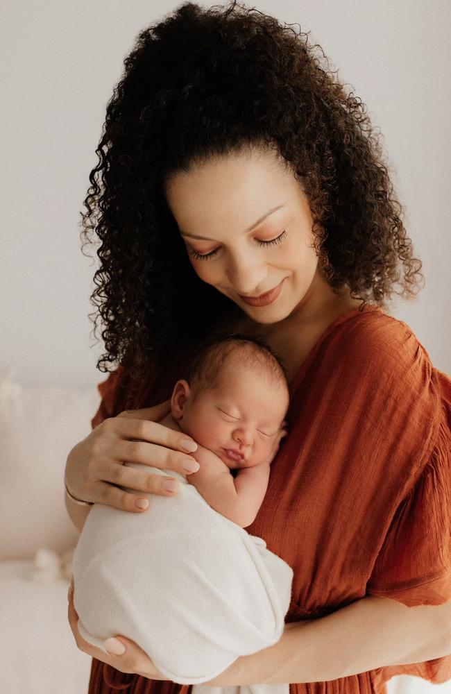 Laura Garcia and son Mateo, now 11 weeks old. Picture: Victoria D’Angelo.