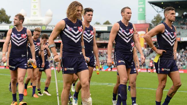 Fremantle are giving away too many points from turnovers in its defensive half. Picture: Daniel Wilkins