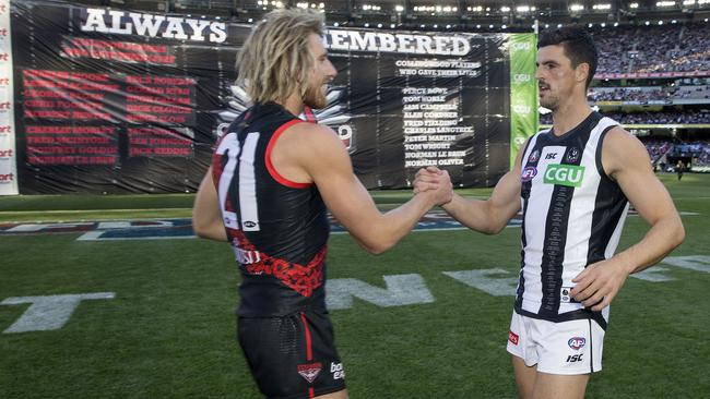 Traditional rivals Essendon and Collingwood will square off in a Friday night blockbuster. Picture: Michael Klein