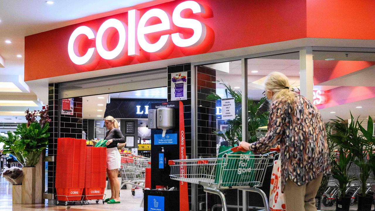 Coles increased prices by 3.3 per cent on average over the March quarter, while Woolworths upped its prices by 2.7 per cent. Picture: NCA NewsWire/James Gourley