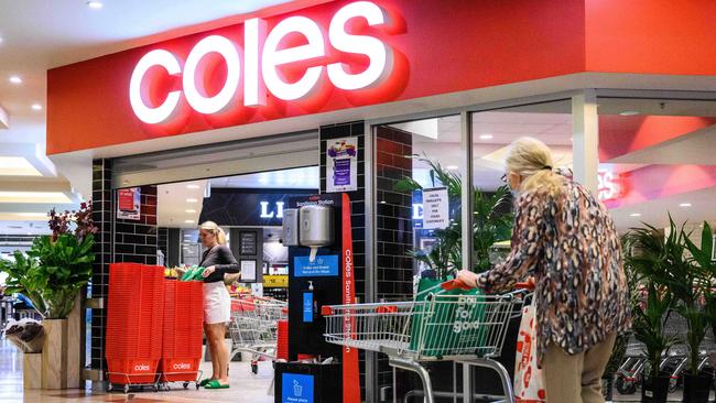 Coles increased prices by 3.3 per cent on average over the March quarter, while Woolworths upped its prices by 2.7 per cent. Picture: NCA NewsWire/James Gourley