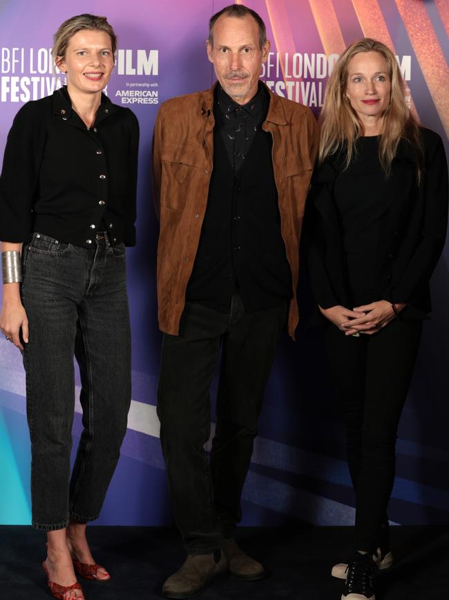 Filmmakers Svetlana Zill, left, and Alexis Bloom with Marlon Richards at the London Film Festival in October last year. Picture: Getty Images