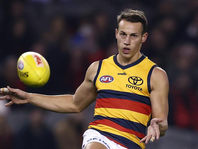 AFL Round 17. Essendon vs Adelaide at Marvel Stadium, Melbourne. 09/07/2021.  Tom Doedee of the Crows     .  Pic: Michael Klein