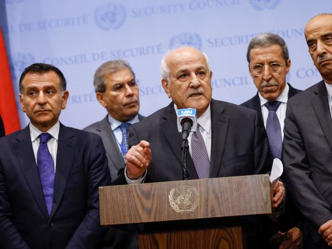 The Permanent Observer of Palestine to the United Nations, Riyad Mansour, said “all of us are united to stop this carnage against the Palestinian people now”. Picture: AFP