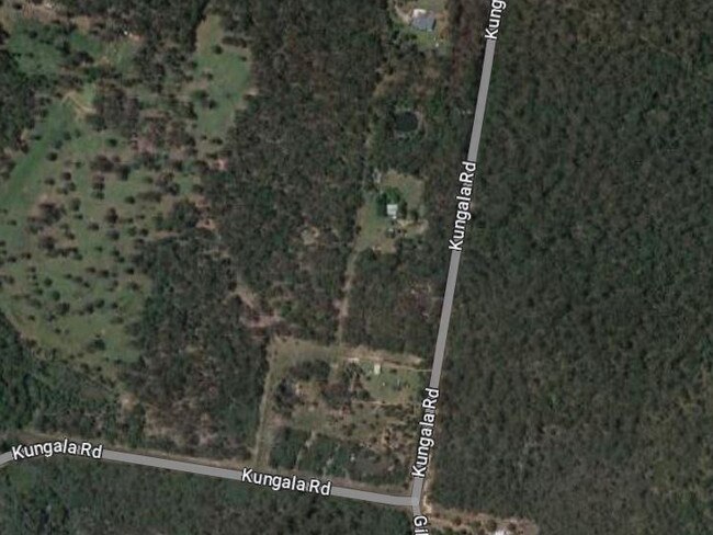 Kungala Rd is surrounded by thick bushland. Picture: Google