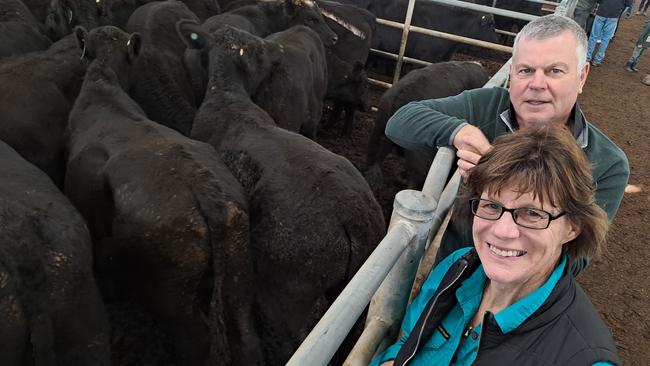 Scott and Jennifer Bennett, Killingworth, decided to step into the market and purchase 50 replacement steers for between $1250 to $1300, ahead of grown steers they will sell in coming weeks.