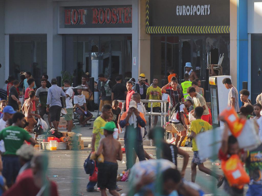 Violent riots and looting erupted in Port Moresby on January 10. Picture: AFP