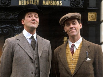 Stephen Fry as Jeeves and Hugh Laurie as Bertie Wooster from PG Wodehouse