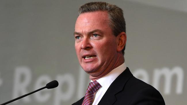 Defence Industry Minister Christopher Pyne will travel to the US this week. Picture: AAP