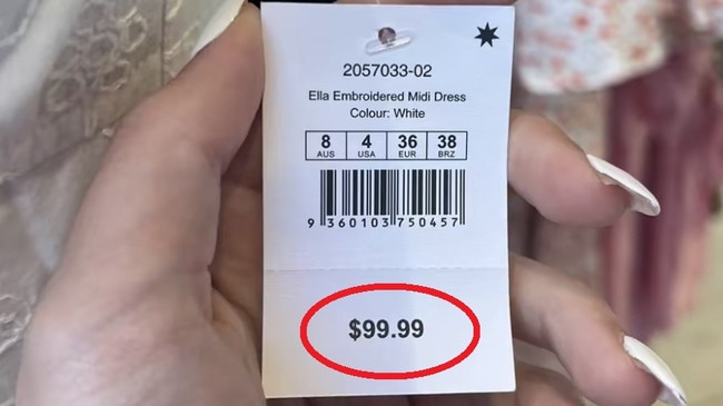 Cotton On is now selling dresses for $99. Picture: TikTok/MJ