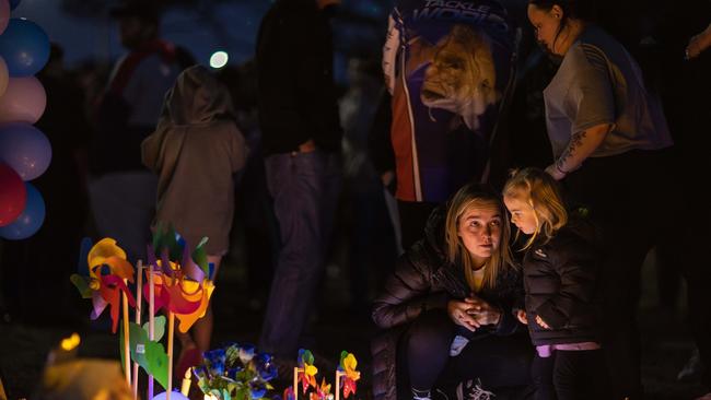 Community members gathered to pay tribute. Picture: Jason Edwards