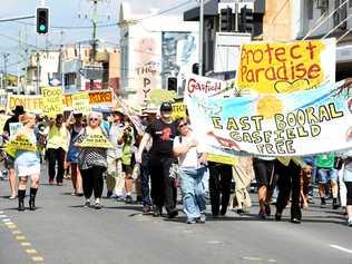 PROTEST: The Water 4 Life ride and protest march stretched from Heritage Rose Gardens to Queens Park, Maryborough and closed multiple roads in the area which ultimately affected some businesses. Picture: Valerie Horton