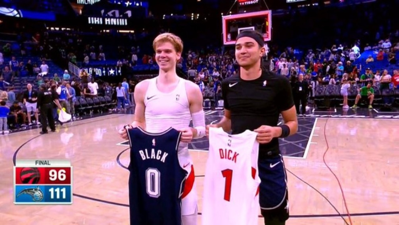Gradey Dick and Anthony Black NBA jersey swap photo goes viral, Orlando ...