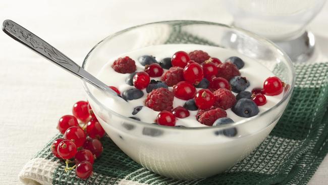 Yoghurt with wild berries.