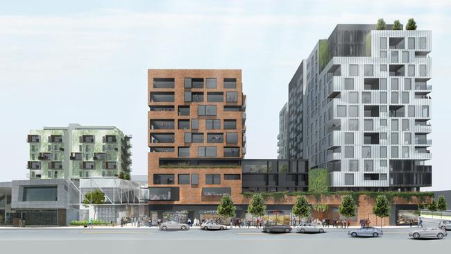 An artist’s impression of the three Preston Market towers, which Darebin Councillors voted not to approve. Picture: Supplied